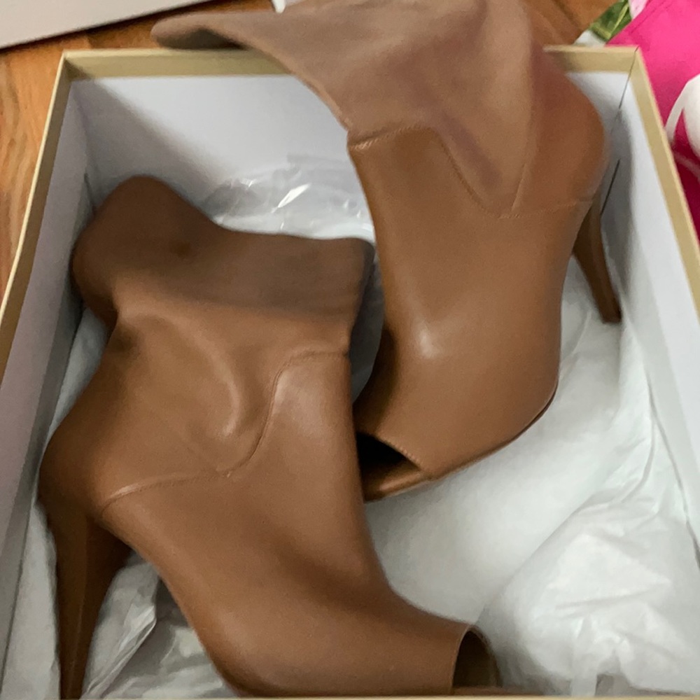 MICHAEL KORS MK PEEP TOE BOOTIES